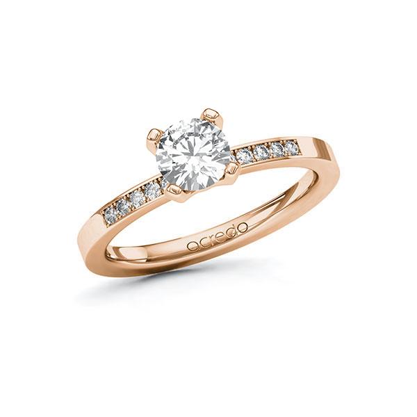 Verlobungsring in Rotgold 585 mit 0,7 ct. + zus. 0,1 ct. Brillant tw, si von acredo - A-10EYDI-RR5-1R7VRFZ Verlobungsring in Rotgold 585 mit 0,7 ct. + zus. 0,1 ct. Brillant tw, si von acredo - A-10EYDI-RR5-1R7VRFZ