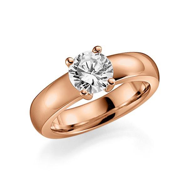 Verlobungsring in Rotgold 585 mit 1,5 ct. Brillant tw, si von 123gold - E-TVLB1-R5-1R7LBVZ Verlobungsring in Rotgold 585 mit 1,5 ct. Brillant tw, si von 123gold - E-TVLB1-R5-1R7LBVZ