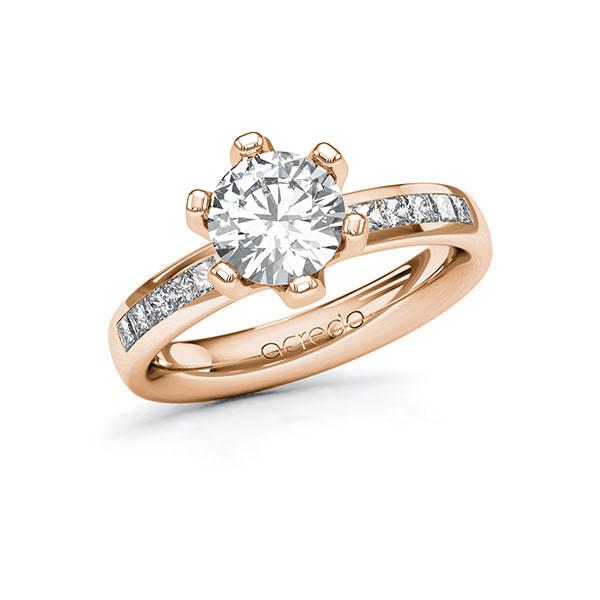 Verlobungsring in Rotgold 585 mit 1,5 ct. + zus. 0,3 ct. Brillant tw, vs tw, si von acredo - A-10G2XM-RR5-1R209SZ Verlobungsring in Rotgold 585 mit 1,5 ct. + zus. 0,3 ct. Brillant tw, vs tw, si von acredo - A-10G2XM-RR5-1R209SZ