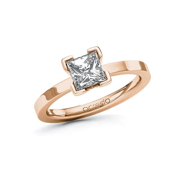 Verlobungsring in Rotgold 585 mit 1 ct. Prinzess-Diamant tw, vs von acredo - A-10G54M-RR5-190TLGZ Verlobungsring in Rotgold 585 mit 1 ct. Prinzess-Diamant tw, vs von acredo - A-10G54M-RR5-190TLGZ