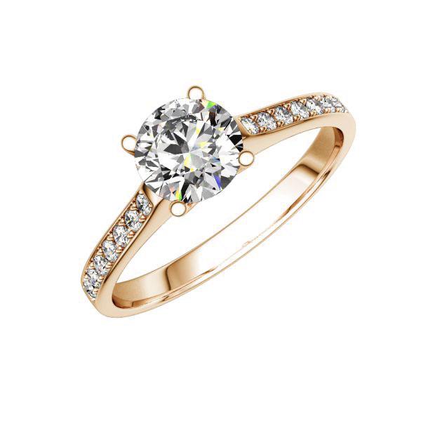 Verlobungsring in Rotgold 585 mit 1 ct. + zus. 0,14 ct. Brillant tw, si von 123gold - E-S99JW-R5-1R7R6VZ Verlobungsring in Rotgold 585 mit 1 ct. + zus. 0,14 ct. Brillant tw, si von 123gold - E-S99JW-R5-1R7R6VZ