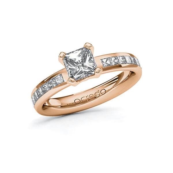 Verlobungsring in Rotgold 585 mit 1 ct. + zus. 0,48 ct. Brillant tw, vs tw, si von acredo - A-10FQFQ-RR5-1R83BZZ Verlobungsring in Rotgold 585 mit 1 ct. + zus. 0,48 ct. Brillant tw, vs tw, si von acredo - A-10FQFQ-RR5-1R83BZZ