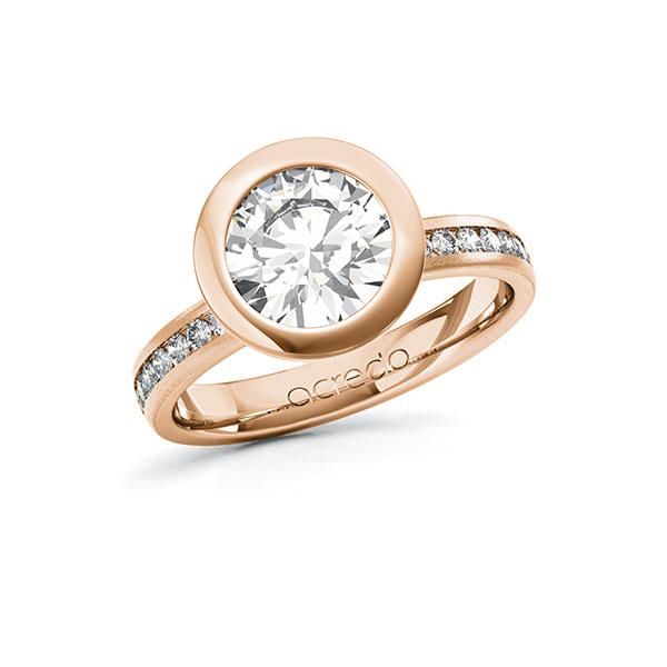 Verlobungsring in Rotgold 585 mit 2 ct. + zus. 0,24 ct. Brillant tw, vs tw, si von acredo - A-13MX2C-RR5-1R9QDHZ Verlobungsring in Rotgold 585 mit 2 ct. + zus. 0,24 ct. Brillant tw, vs tw, si von acredo - A-13MX2C-RR5-1R9QDHZ