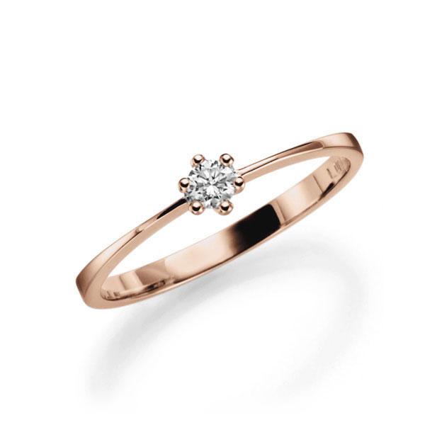 Verlobungsring in Rotgold 585 mit zus. 0,05 ct. Brillant tw, vs von 123GOLD - E-2TVC0-R5-1TTQ0Z Verlobungsring in Rotgold 585 mit zus. 0,05 ct. Brillant tw, vs von 123GOLD - E-2TVC0-R5-1TTQ0Z