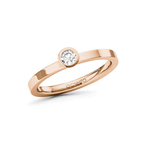 Verlobungsring in Rotgold 585 mit zus. 0,15 ct. Brillant tw, si von acredo - A-10F82I-RR5-3AE51Z Verlobungsring in Rotgold 585 mit zus. 0,15 ct. Brillant tw, si von acredo - A-10F82I-RR5-3AE51Z