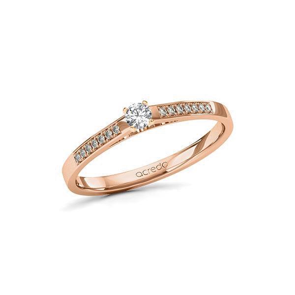 Verlobungsring in Rotgold 585 mit zus. 0,17 ct. Brillant tw, si von acredo - A-11LC36-RR5-1TVPVVZ Verlobungsring in Rotgold 585 mit zus. 0,17 ct. Brillant tw, si von acredo - A-11LC36-RR5-1TVPVVZ