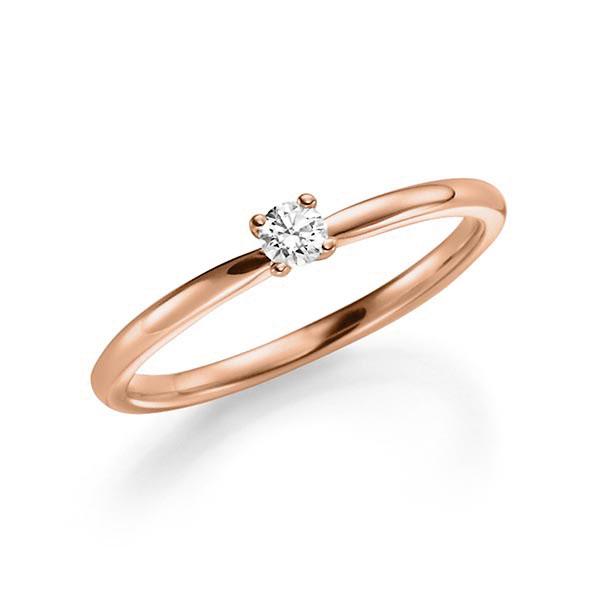 Verlobungsring in Rotgold 585 mit zus. 0,1 ct. Brillant tw, si von 123gold - E-RJBL6-R5-1TT9CZ Verlobungsring in Rotgold 585 mit zus. 0,1 ct. Brillant tw, si von 123gold - E-RJBL6-R5-1TT9CZ
