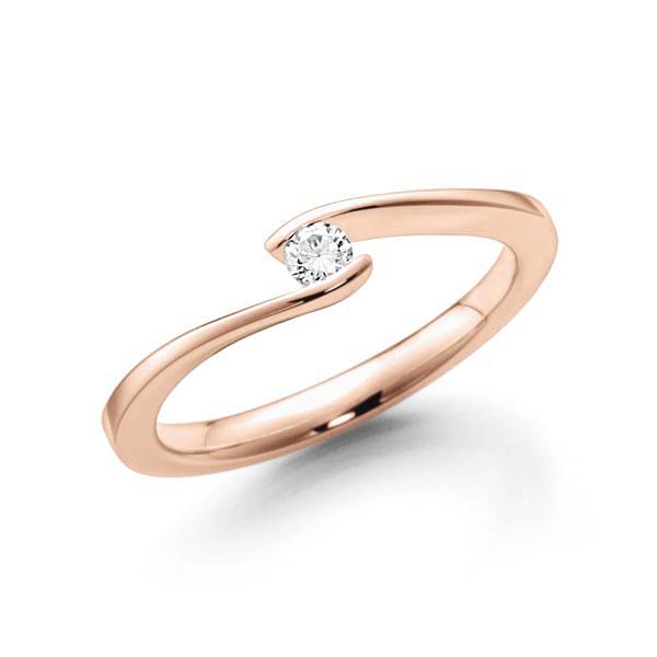 Verlobungsring in Rotgold 585 mit zus. 0,1 ct. Brillant tw, vs von 123gold - E-2TJ1Q-R5-1TNC0Z Verlobungsring in Rotgold 585 mit zus. 0,1 ct. Brillant tw, vs von 123gold - E-2TJ1Q-R5-1TNC0Z