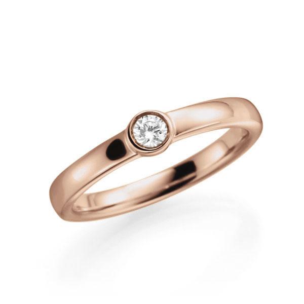 Verlobungsring in Rotgold 585 mit zus. 0,1 ct. Brillant tw, vs von 123gold - E-2TK3U-R5-1Z8K4Z Verlobungsring in Rotgold 585 mit zus. 0,1 ct. Brillant tw, vs von 123gold - E-2TK3U-R5-1Z8K4Z