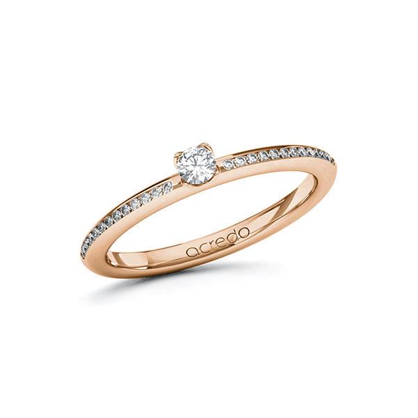 Verlobungsring in Rotgold 585 mit zus. 0,23 ct. Brillant tw, si von acredo - A-ZZDZD-RR5-1R9BCTZ Verlobungsring in Rotgold 585 mit zus. 0,23 ct. Brillant tw, si von acredo - A-ZZDZD-RR5-1R9BCTZ