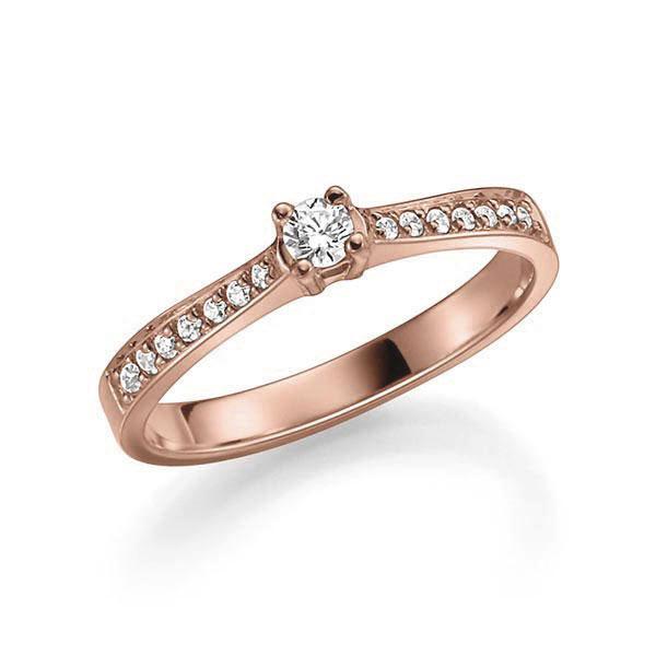 Verlobungsring in Rotgold 585 mit zus. 0,24 ct. Brillant tw, si von 123gold - E-S99HB-R5-1PVFGIZ Verlobungsring in Rotgold 585 mit zus. 0,24 ct. Brillant tw, si von 123gold - E-S99HB-R5-1PVFGIZ