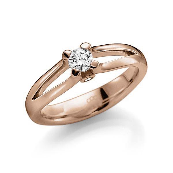 Verlobungsring in Rotgold 585 mit zus. 0,25 ct. beidseitiger seitlicher Brillantbesatz 2x 0,015ct Brillant tw, vs tw, si von acredo - A-10MR7F-R5-N3ZQGZ Verlobungsring in Rotgold 585 mit zus. 0,25 ct. beidseitiger seitlicher Brillantbesatz 2x 0,015ct Brillant tw, vs tw, si von acredo - A-10MR7F-R5-N3ZQGZ