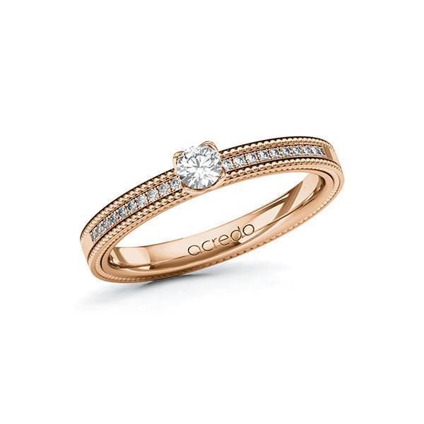 Verlobungsring in Rotgold 585 mit zus. 0,25 ct. Brillant tw, si von acredo - A-10ZGND-RR5-1SWDAKZ Verlobungsring in Rotgold 585 mit zus. 0,25 ct. Brillant tw, si von acredo - A-10ZGND-RR5-1SWDAKZ