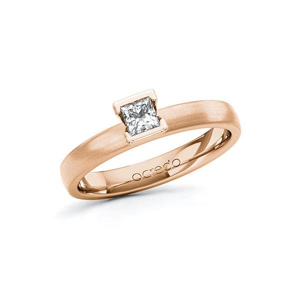 Verlobungsring in Rotgold 585 mit zus. 0,25 ct. Prinzess-Diamant tw, si von acredo - A-10G5D2-RR5-1R471TZ Verlobungsring in Rotgold 585 mit zus. 0,25 ct. Prinzess-Diamant tw, si von acredo - A-10G5D2-RR5-1R471TZ
