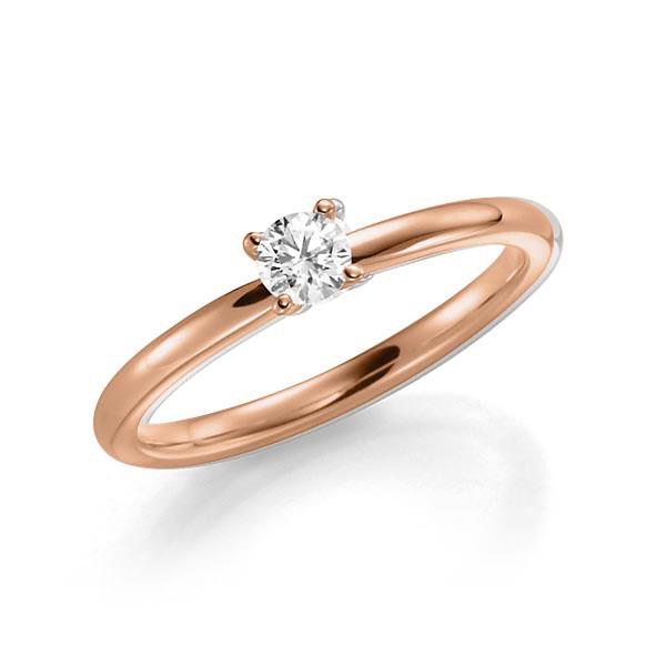 Verlobungsring in Rotgold 585 mit zus. 0,2 ct. Brillant tw, si von 123gold - E-RJBLG-R5-1TT9TZ Verlobungsring in Rotgold 585 mit zus. 0,2 ct. Brillant tw, si von 123gold - E-RJBLG-R5-1TT9TZ