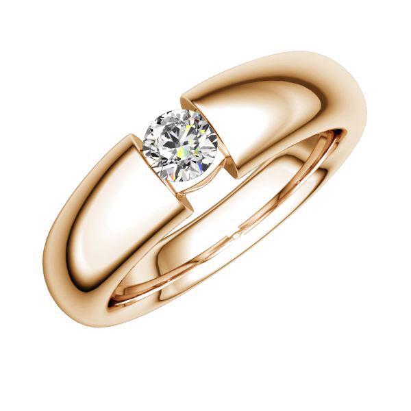 Verlobungsring in Rotgold 585 mit zus. 0,2 ct. Brillant tw, vs von 123gold - E-33PEA-R5-1TNH9Z Verlobungsring in Rotgold 585 mit zus. 0,2 ct. Brillant tw, vs von 123gold - E-33PEA-R5-1TNH9Z