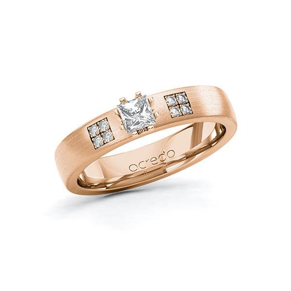 Verlobungsring in Rotgold 585 mit zus. 0,314 ct. Prinzess-Diamant tw, si von acredo - A-10G3IY-RR5-1RP2XQZ Verlobungsring in Rotgold 585 mit zus. 0,314 ct. Prinzess-Diamant tw, si von acredo - A-10G3IY-RR5-1RP2XQZ
