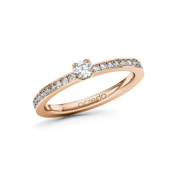 Verlobungsring in Rotgold 585 mit zus. 0,35 ct. Brillant tw, si von acredo - A-ZZLKH-RR5-1R9P56Z Verlobungsring in Rotgold 585 mit zus. 0,35 ct. Brillant tw, si von acredo - A-ZZLKH-RR5-1R9P56Z