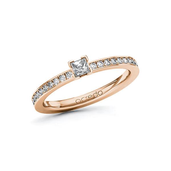 Verlobungsring in Rotgold 585 mit zus. 0,35 ct. Prinzess-Diamant tw, si von acredo - A-10FK7P-RR5-1R84HSZ Verlobungsring in Rotgold 585 mit zus. 0,35 ct. Prinzess-Diamant tw, si von acredo - A-10FK7P-RR5-1R84HSZ