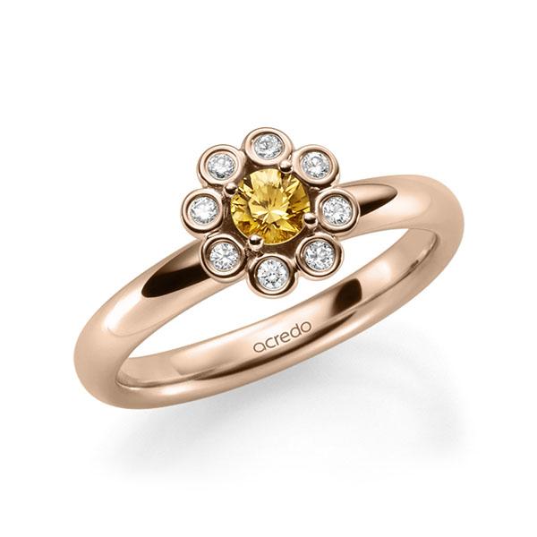 Verlobungsring in Rotgold 585 mit zus. 0,37 ct. Brillant Saphir Orange (A 12) tw, si von acredo - A-1399ND-RR5-1WPTIXZ Verlobungsring in Rotgold 585 mit zus. 0,37 ct. Brillant Saphir Orange (A 12) tw, si von acredo - A-1399ND-RR5-1WPTIXZ