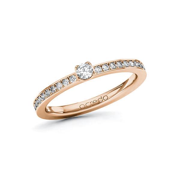 Verlobungsring in Rotgold 585 mit zus. 0,3 ct. Brillant tw, si von acredo - A-ZZLJ9-RR5-1R9P55Z Verlobungsring in Rotgold 585 mit zus. 0,3 ct. Brillant tw, si von acredo - A-ZZLJ9-RR5-1R9P55Z