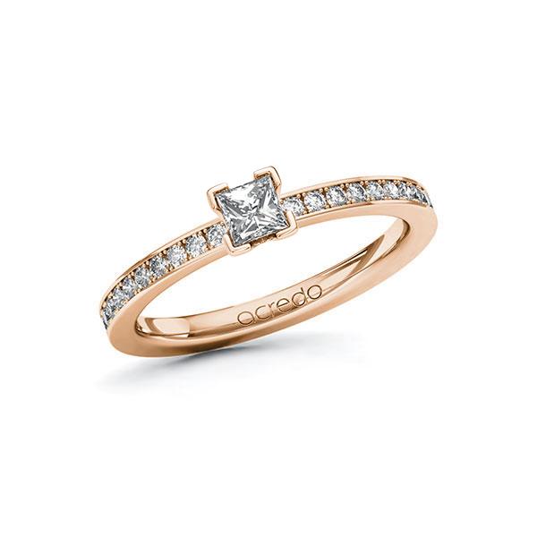 Verlobungsring in Rotgold 585 mit zus. 0,45 ct. Prinzess-Diamant tw, si von acredo - A-10FK8D-RR5-1R84J2Z Verlobungsring in Rotgold 585 mit zus. 0,45 ct. Prinzess-Diamant tw, si von acredo - A-10FK8D-RR5-1R84J2Z
