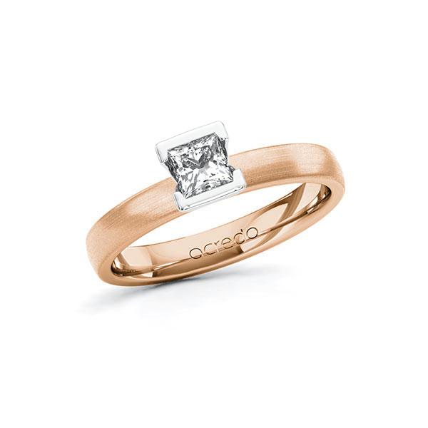 Verlobungsring in Rotgold 585 Weißgold 585 mit 0,4 ct. Prinzess-Diamant tw, vs von acredo - A-10G5BY-RW5-1R46T1Z Verlobungsring in Rotgold 585 Weißgold 585 mit 0,4 ct. Prinzess-Diamant tw, vs von acredo - A-10G5BY-RW5-1R46T1Z