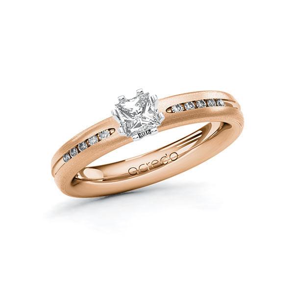 Verlobungsring in Rotgold 585 Weissgold 585 mit 0,4 ct. + zus. 0,08 ct. Prinzess-Diamant tw, vs tw, si von acredo - A-10TRGM-RRW5-1RBDPFZ Verlobungsring in Rotgold 585 Weissgold 585 mit 0,4 ct. + zus. 0,08 ct. Prinzess-Diamant tw, vs tw, si von acredo - A-10TRGM-RRW5-1RBDPFZ