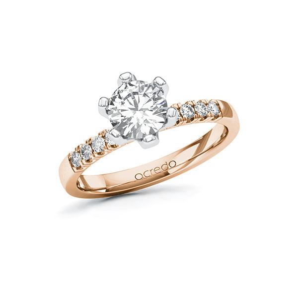Verlobungsring in Rotgold 585 Weißgold 585 mit 1 ct. + zus. 0,16 ct. Brillant tw, si von acredo - A-10ELH8-RW5-1R7V8CZ Verlobungsring in Rotgold 585 Weißgold 585 mit 1 ct. + zus. 0,16 ct. Brillant tw, si von acredo - A-10ELH8-RW5-1R7V8CZ