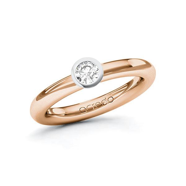 Verlobungsring in Rotgold 585 Weissgold 585 mit zus. 0,25 ct. Brillant tw, si von acredo - A-10FKT0-RW5-3NHBSZ Verlobungsring in Rotgold 585 Weissgold 585 mit zus. 0,25 ct. Brillant tw, si von acredo - A-10FKT0-RW5-3NHBSZ