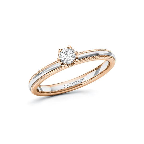 Verlobungsring in Rotgold 585 Weißgold 585 mit zus. 0,2 ct. Brillant tw, si von acredo - A-10ZL7U-RWR5-1Y26A2Z Verlobungsring in Rotgold 585 Weißgold 585 mit zus. 0,2 ct. Brillant tw, si von acredo - A-10ZL7U-RWR5-1Y26A2Z