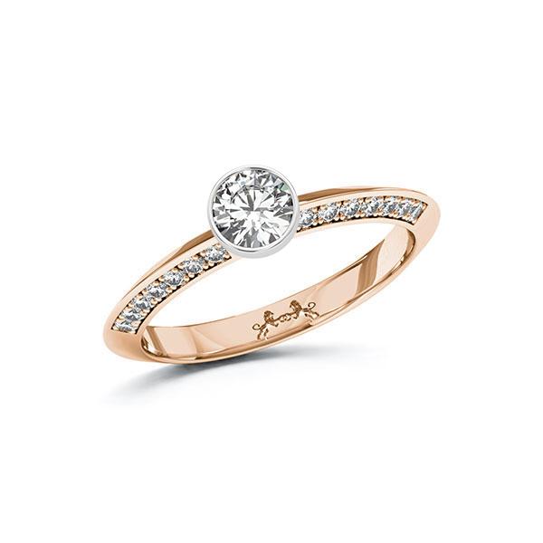 Verlobungsring in Rotgold 585 Weißgold 750 mit 0,4 ct. + zus. 0,14 ct. Brillant tw, si von Steinberg - Q-ZT2AD-R5-1RRB2VZ Verlobungsring in Rotgold 585 Weißgold 750 mit 0,4 ct. + zus. 0,14 ct. Brillant tw, si von Steinberg - Q-ZT2AD-R5-1RRB2VZ