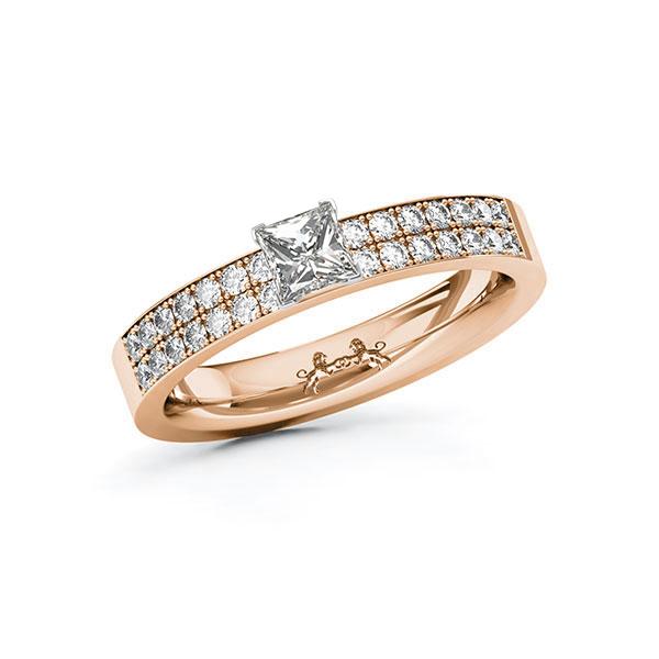 Verlobungsring in Rotgold 585 Weißgold 750 mit 0,4 ct. + zus. 0,28 ct. Prinzess-Diamant tw, vs tw, si von Steinberg - Q-10AQ5T-R5-1QGMA5Z Verlobungsring in Rotgold 585 Weißgold 750 mit 0,4 ct. + zus. 0,28 ct. Prinzess-Diamant tw, vs tw, si von Steinberg - Q-10AQ5T-R5-1QGMA5Z