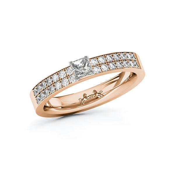 Verlobungsring in Rotgold 585 Weißgold 750 mit zus. 0,53 ct. Prinzess-Diamant tw, vs tw, si von Steinberg - Q-10AQ5D-R5-1RCXX2Z Verlobungsring in Rotgold 585 Weißgold 750 mit zus. 0,53 ct. Prinzess-Diamant tw, vs tw, si von Steinberg - Q-10AQ5D-R5-1RCXX2Z