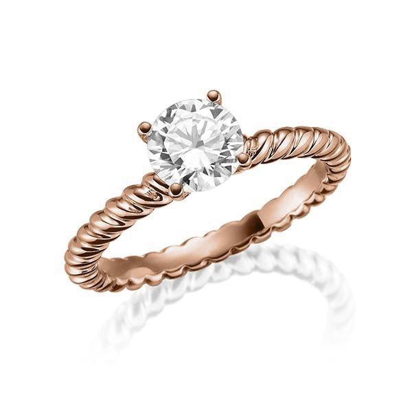 Verlobungsring in Rotgold 750 mit 0,4 ct. Brillant tw, vs von Steinberg - Q-ZLBWN-R7-1IV52LZ Verlobungsring in Rotgold 750 mit 0,4 ct. Brillant tw, vs von Steinberg - Q-ZLBWN-R7-1IV52LZ