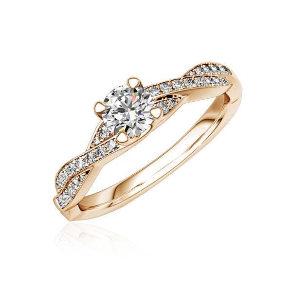 Verlobungsring in Rotgold 750 mit 0,5 ct. + zus. 0,1 ct. Brillant tw, si tw, vs von Steinberg - Q-NMA1L-R7-1R7S8DZ Verlobungsring in Rotgold 750 mit 0,5 ct. + zus. 0,1 ct. Brillant tw, si tw, vs von Steinberg - Q-NMA1L-R7-1R7S8DZ