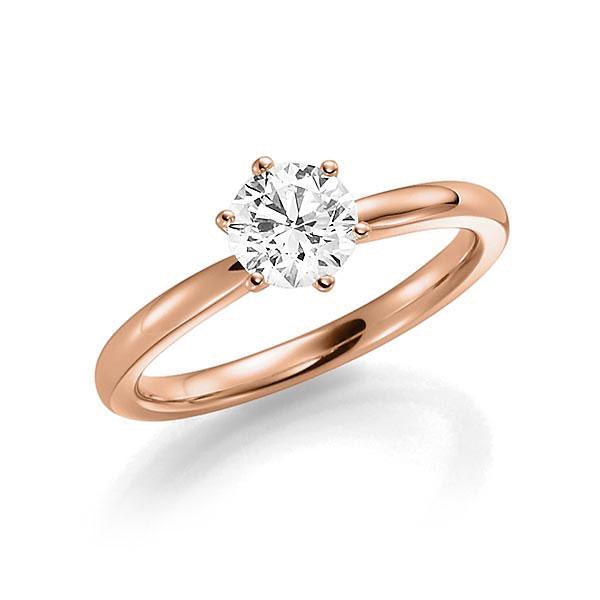 Verlobungsring in Rotgold 750 mit 1 ct. Brillant tw, si von 123gold - E-RJ85B-R7-1R7K5IZ Verlobungsring in Rotgold 750 mit 1 ct. Brillant tw, si von 123gold - E-RJ85B-R7-1R7K5IZ