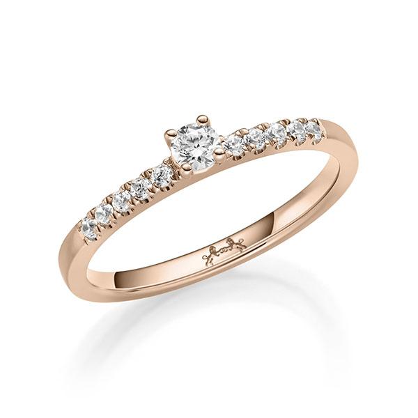 Verlobungsring in Rotgold 750 mit zus. 0,28 ct. Brillant w, si tw, vs von Steinberg - Q-11SEFH-R7-1U4L9FZ Verlobungsring in Rotgold 750 mit zus. 0,28 ct. Brillant w, si tw, vs von Steinberg - Q-11SEFH-R7-1U4L9FZ