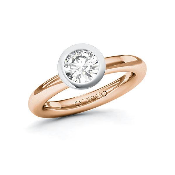 Verlobungsring in Rotgold 750 Weißgold 750 mit 1 ct. Brillant tw, si von acredo - A-ZZLS9-RW7-1R7LENZ Verlobungsring in Rotgold 750 Weißgold 750 mit 1 ct. Brillant tw, si von acredo - A-ZZLS9-RW7-1R7LENZ