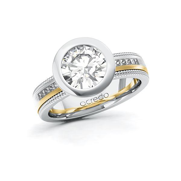 Verlobungsring in Weißgold 585 Gelbgold 585 mit 2 ct. + zus. 0,42 ct. Brillant tw, vs tw, si von acredo - A-11LHEK-WGW5-1TUX9GZ Verlobungsring in Weißgold 585 Gelbgold 585 mit 2 ct. + zus. 0,42 ct. Brillant tw, vs tw, si von acredo - A-11LHEK-WGW5-1TUX9GZ