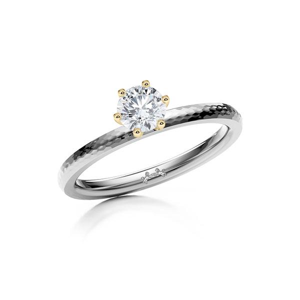 Verlobungsring in Weißgold 585 Gelbgold 585 mit zus. 0,2 ct. Brillant tw, si von Steinberg - Q-13J56A-WG5-19QWUGZ Verlobungsring in Weißgold 585 Gelbgold 585 mit zus. 0,2 ct. Brillant tw, si von Steinberg - Q-13J56A-WG5-19QWUGZ