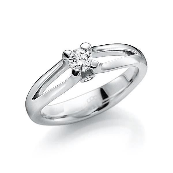 Verlobungsring in Weißgold 585 mit 0,3 ct. beidseitiger seitlicher Brillantbesatz 2x 0,015ct Brillant tw, vs tw, si von acredo - A-10LS7I-W5-1J3T4RZ Verlobungsring in Weißgold 585 mit 0,3 ct. beidseitiger seitlicher Brillantbesatz 2x 0,015ct Brillant tw, vs tw, si von acredo - A-10LS7I-W5-1J3T4RZ