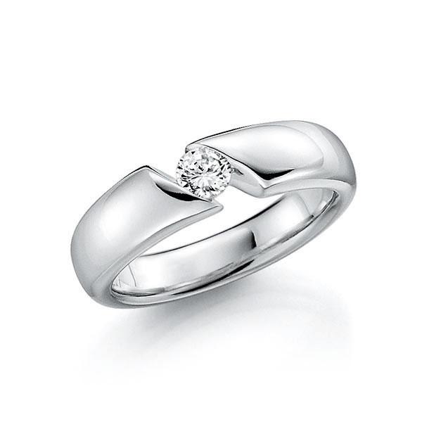 Verlobungsring in Weißgold 585 mit 0,3 ct. Brillant tw, si von 123gold - E-2UCRE-W5-1R7K5KZ Verlobungsring in Weißgold 585 mit 0,3 ct. Brillant tw, si von 123gold - E-2UCRE-W5-1R7K5KZ