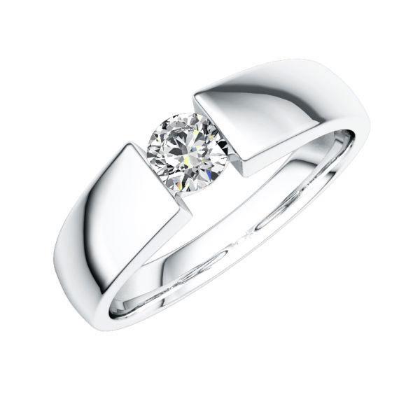 Verlobungsring in Weißgold 585 mit 0,3 ct. Brillant tw, si von 123gold - E-PVT81-W5-1R7K5KZ Verlobungsring in Weißgold 585 mit 0,3 ct. Brillant tw, si von 123gold - E-PVT81-W5-1R7K5KZ