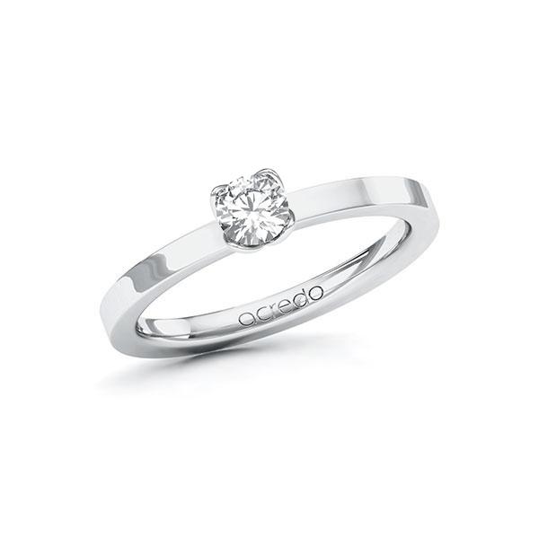 Verlobungsring in Weissgold 585 mit 0,3 ct. Brillant tw, si von acredo - A-101ZT1-WW5-1R7N81Z Verlobungsring in Weissgold 585 mit 0,3 ct. Brillant tw, si von acredo - A-101ZT1-WW5-1R7N81Z