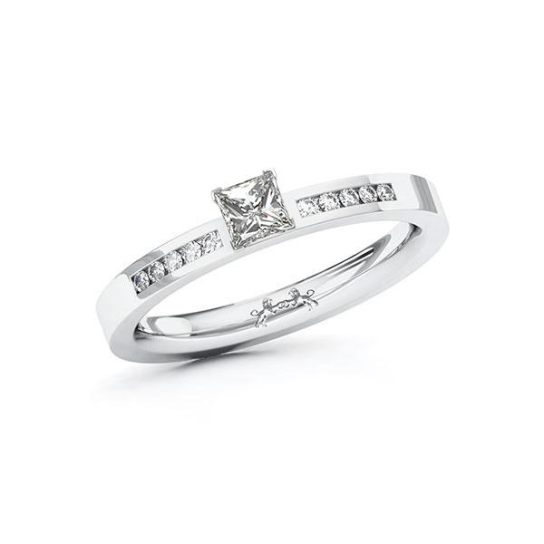 Verlobungsring in Weißgold 585 mit 0,3 ct. + zus. 0,1 ct. Prinzess-Diamant tw, vs tw, si von Steinberg - Q-ZFGF6-W5-1Q9Z45Z Verlobungsring in Weißgold 585 mit 0,3 ct. + zus. 0,1 ct. Prinzess-Diamant tw, vs tw, si von Steinberg - Q-ZFGF6-W5-1Q9Z45Z