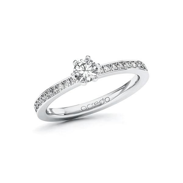 Verlobungsring in Weißgold 585 mit 0,3 ct. + zus. 0,2 ct. Brillant tw, si von acredo - A-ZYPBD-WW5-1R84K0Z Verlobungsring in Weißgold 585 mit 0,3 ct. + zus. 0,2 ct. Brillant tw, si von acredo - A-ZYPBD-WW5-1R84K0Z