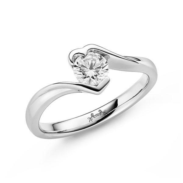 Verlobungsring in Weißgold 585 mit 0,4 ct. Brillant tw, si von Steinberg - Q-11QKWS-W5-1R7KJIZ Verlobungsring in Weißgold 585 mit 0,4 ct. Brillant tw, si von Steinberg - Q-11QKWS-W5-1R7KJIZ
