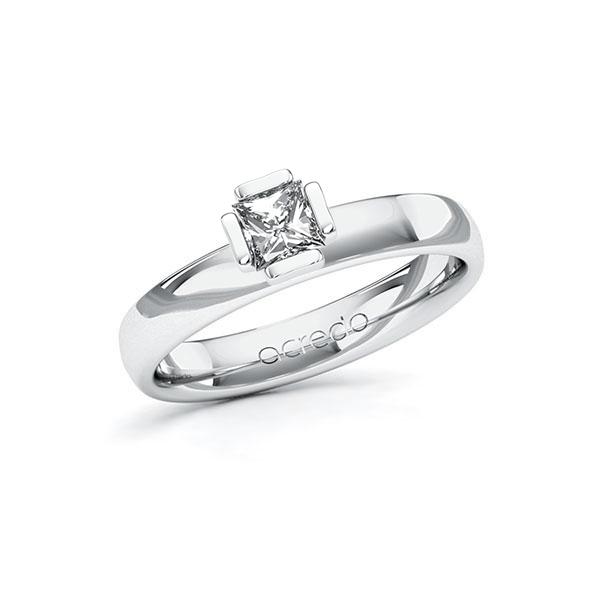 Verlobungsring in Weißgold 585 mit 0,4 ct. Prinzess-Diamant tw, vs von acredo - A-10G50K-WW5-1R46SWZ Verlobungsring in Weißgold 585 mit 0,4 ct. Prinzess-Diamant tw, vs von acredo - A-10G50K-WW5-1R46SWZ