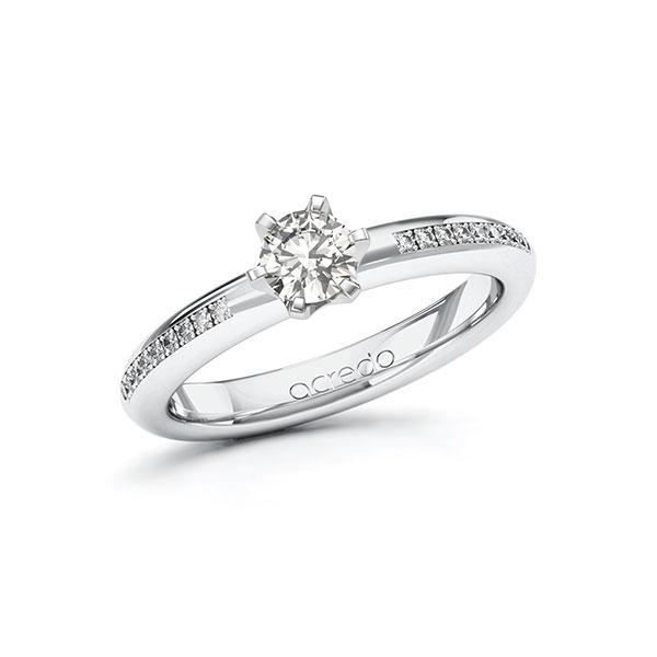 Verlobungsring in Weißgold 585 mit 0,4 ct. + zus. 0,09 ct. tw, si von acredo - A-ZXBH0-WW5-1X36G5Z Verlobungsring in Weißgold 585 mit 0,4 ct. + zus. 0,09 ct. tw, si von acredo - A-ZXBH0-WW5-1X36G5Z